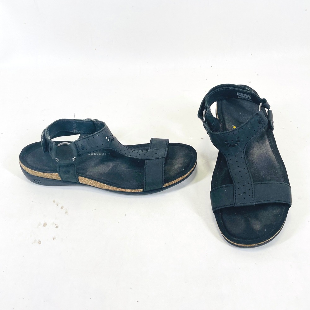 Keen Kaci Ana T-Strap Women's Black Cork Sole Sandals Womens Size 8 1020443